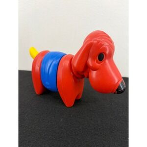 Vintage Tupperware Zoo It Yourself Red Plastic Dachshund Dog